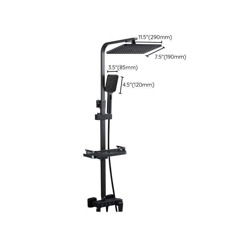Sikunuo | Adjustable Spray Sample Shower Combination Metal Shower Fitting Arm Shower Head with Slip Bar