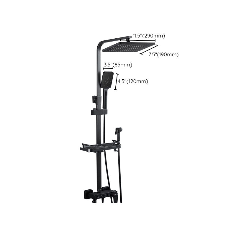 Sikunuo | Adjustable Spray Sample Shower Combination Metal Shower Fitting Arm Shower Head with Slip Bar