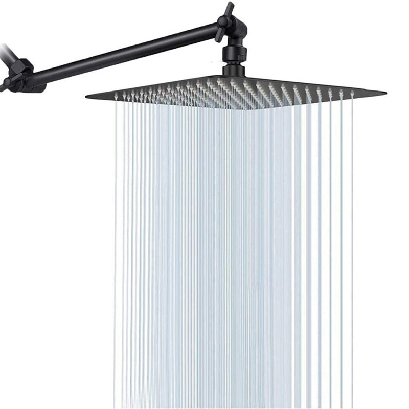 Sikunuo | Stainless Steel Fixed Shower Head Rainfall Wall Mounted Shower Head with Extension Arm