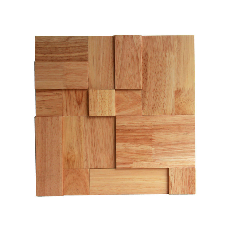 Sikunuo | Mosaic Wood Wall Cladding Glue Living Room Modern Style Wood Plank