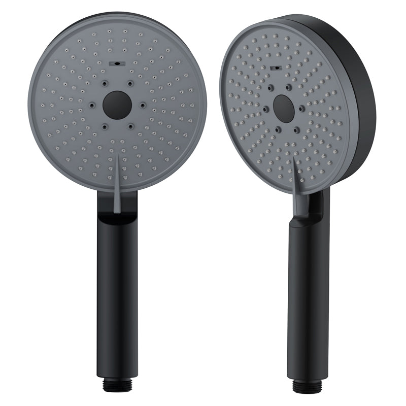 Sikunuo | Matt Black Hand Shower Modern 3-Stream Round Wall Mounted Hand Shower