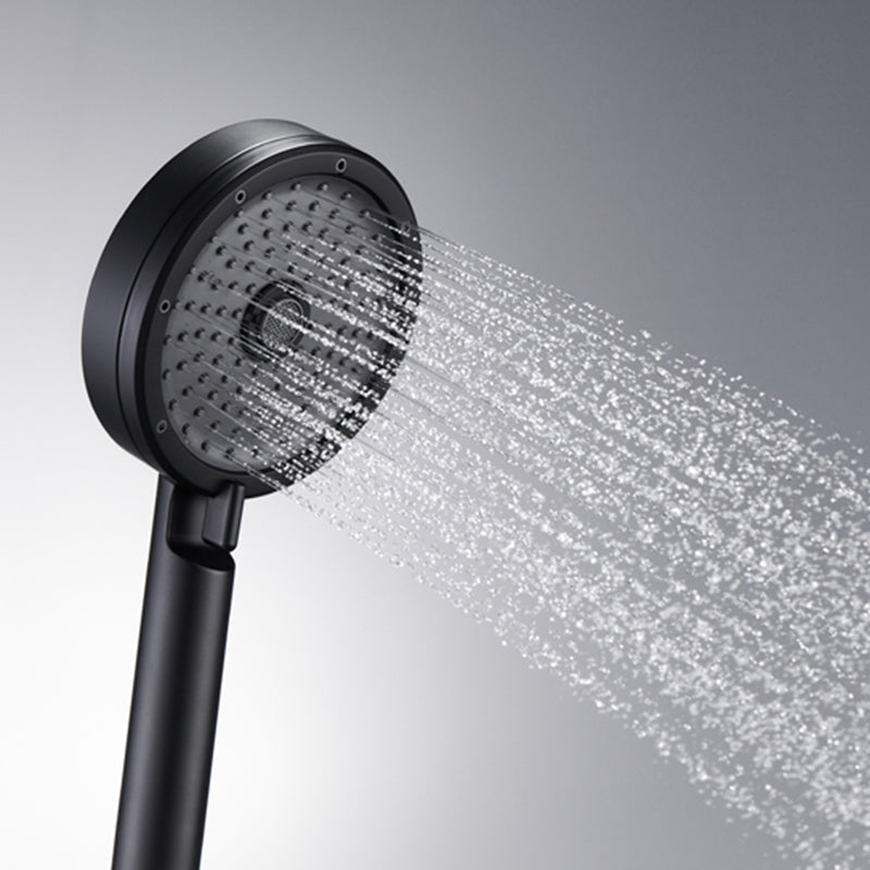 Sikunuo | Matt Black Hand Shower Modern 3-Stream Round Wall Mounted Hand Shower