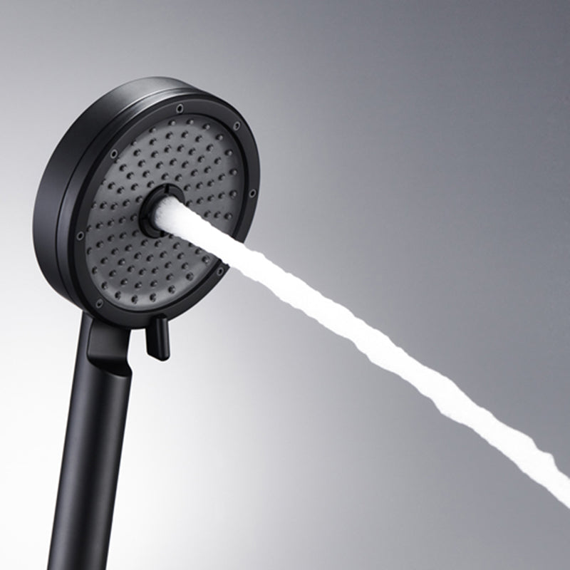 Sikunuo | Matt Black Hand Shower Modern 3-Stream Round Wall Mounted Hand Shower
