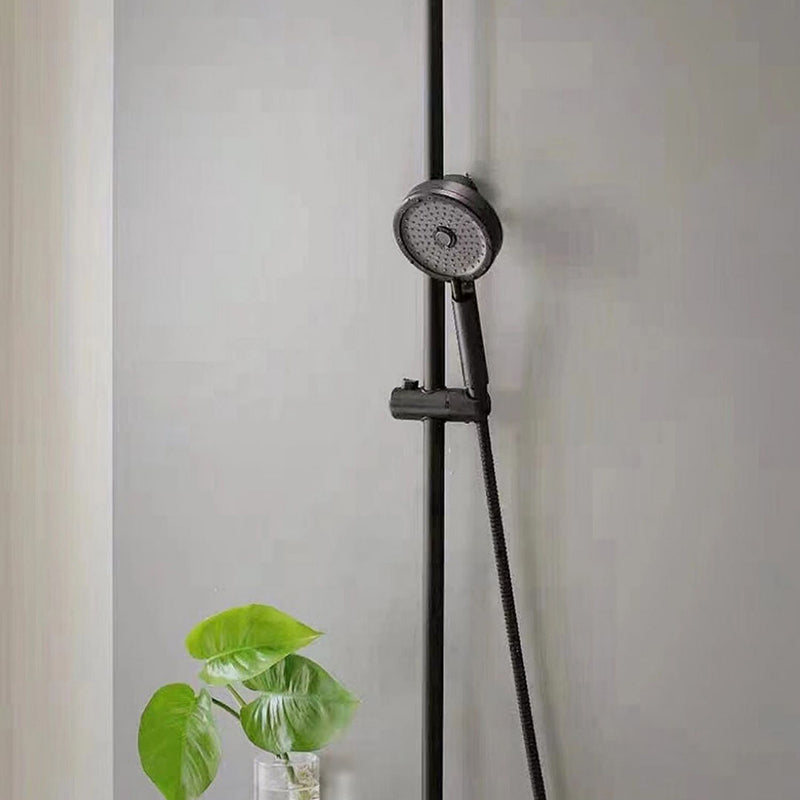 Sikunuo | Matt Black Hand Shower Modern 3-Stream Round Wall Mounted Hand Shower