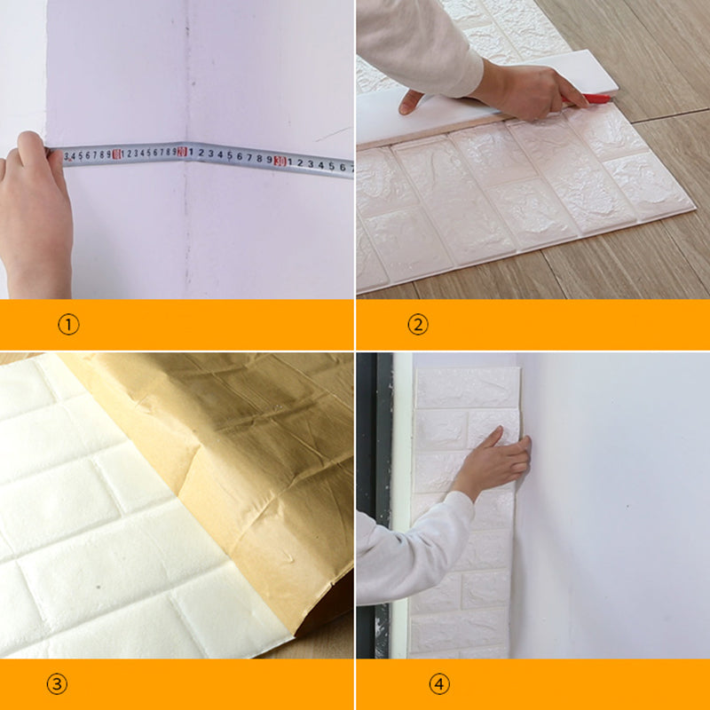 Sikunuo | Modern Panel PVC 3D-embossed Self-adhesive Waterproof Interior Cladding