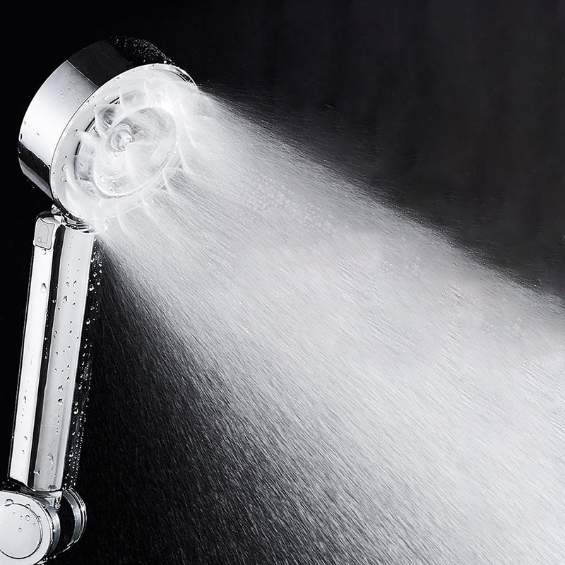 Sikunuo | Contemporary Wall-Mounted Shower Head Combination Chrome Round Hand Shower