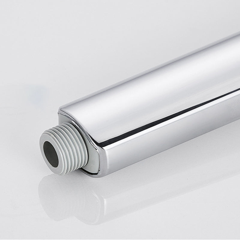 Sikunuo | Contemporary Wall-Mounted Shower Head Combination Chrome Round Hand Shower