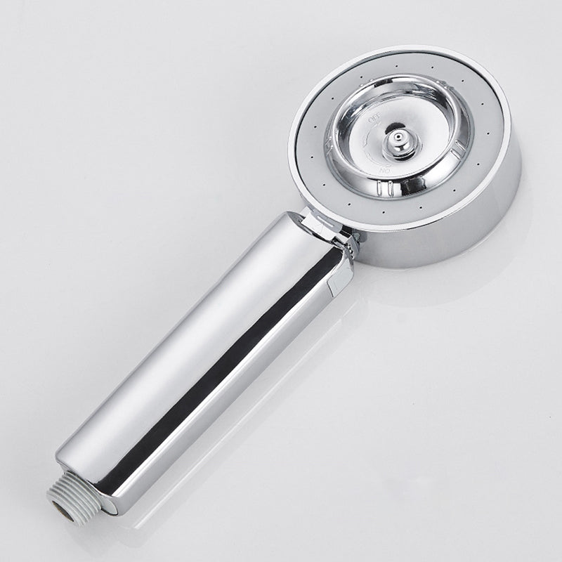 Sikunuo | Contemporary Wall-Mounted Shower Head Combination Chrome Round Hand Shower