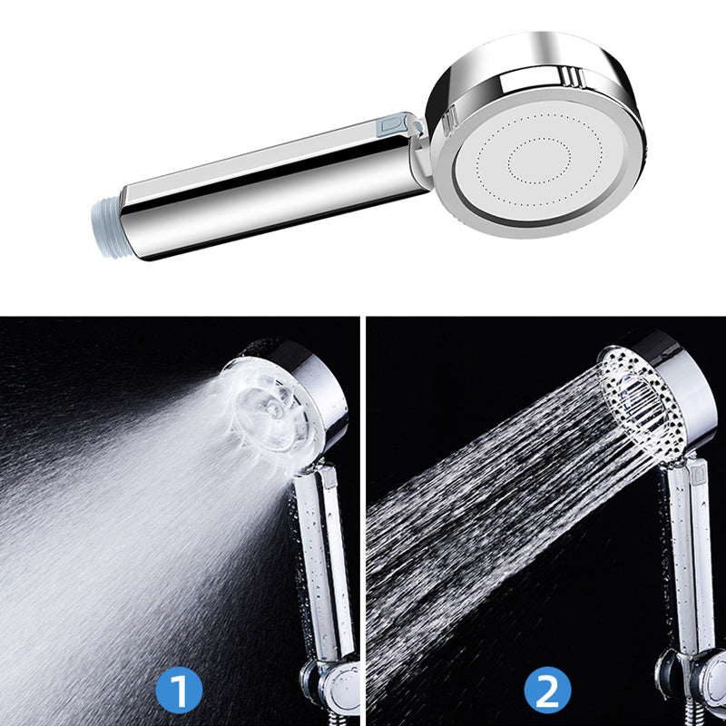 Sikunuo | Contemporary Wall-Mounted Shower Head Combination Chrome Round Hand Shower