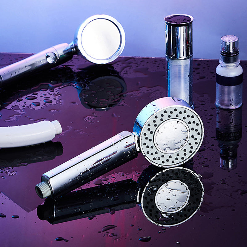 Sikunuo | Contemporary Wall-Mounted Shower Head Combination Chrome Round Hand Shower