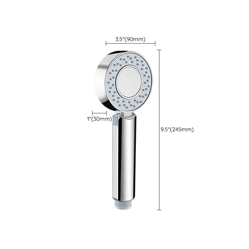 Sikunuo | Contemporary Wall-Mounted Shower Head Combination Chrome Round Hand Shower