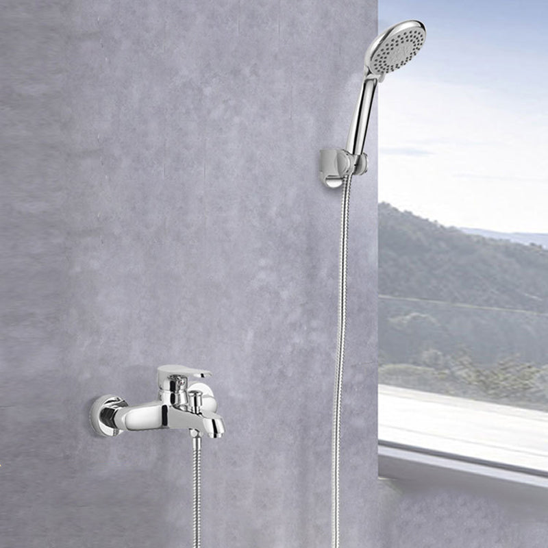 Sikunuo | Bathroom Bathtub Pull-Out Wall-Mounted Hand Shower Fixed Bathtub Faucet