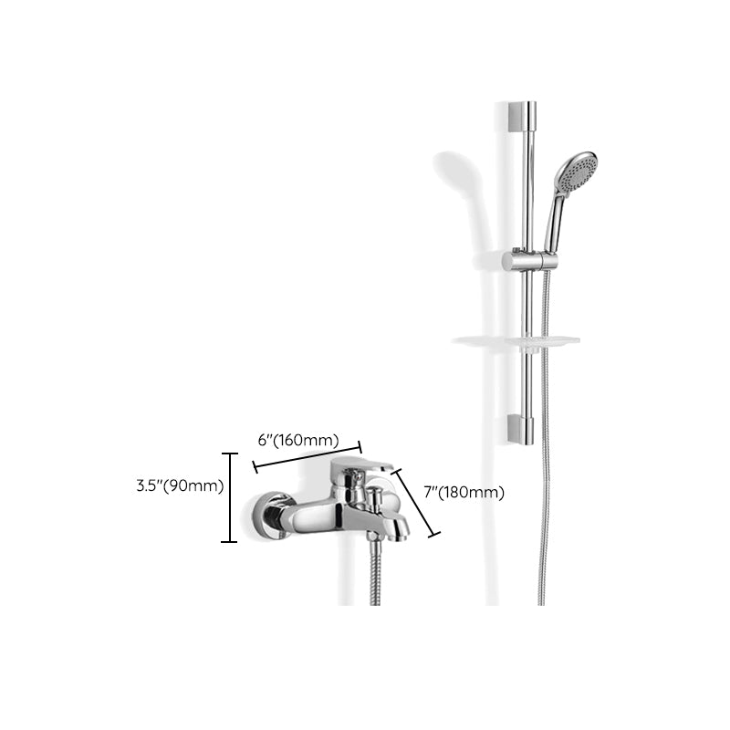 Sikunuo | Bathroom Bathtub Pull-Out Wall-Mounted Hand Shower Fixed Bathtub Faucet