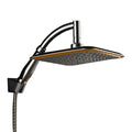Sikunuo | Modern Square Showerhead Combo Chrome Rainfall Showerhead