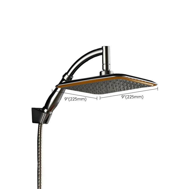 Sikunuo | Modern Square Showerhead Combo Chrome Rainfall Showerhead
