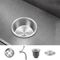 Sikunuo | Contemporary Style Kitchen Sink Stainless Steel Round Kitchen Sink