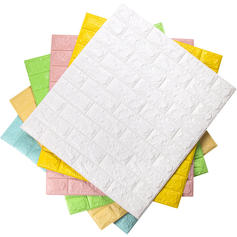 Sikunuo | Modern Wall Tile PVC 3D Embossing Self-Adhesive Waterproof Interior Wall Panel