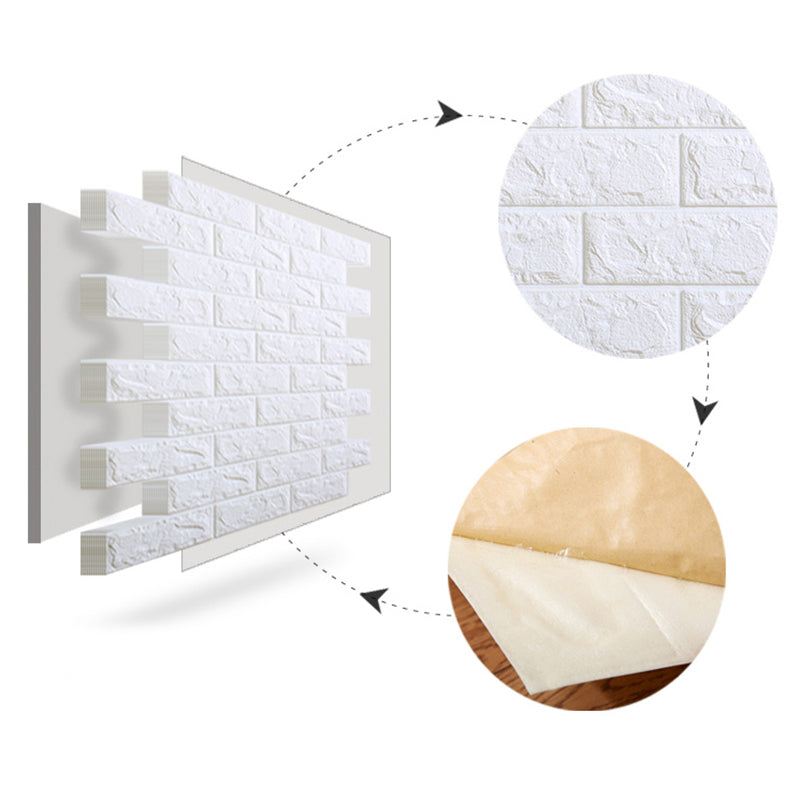 Sikunuo | Modern Wall Tile PVC 3D Embossing Self-Adhesive Waterproof Interior Wall Panel