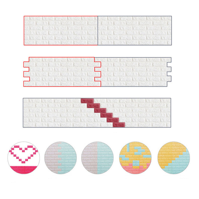Sikunuo | Modern Wall Tile PVC 3D Embossing Self-Adhesive Waterproof Interior Wall Panel