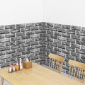 Sikunuo | Industrial Wall Ceiling 3D Artificial Brick Living Room Peel and Stick Covering (5-Pack)