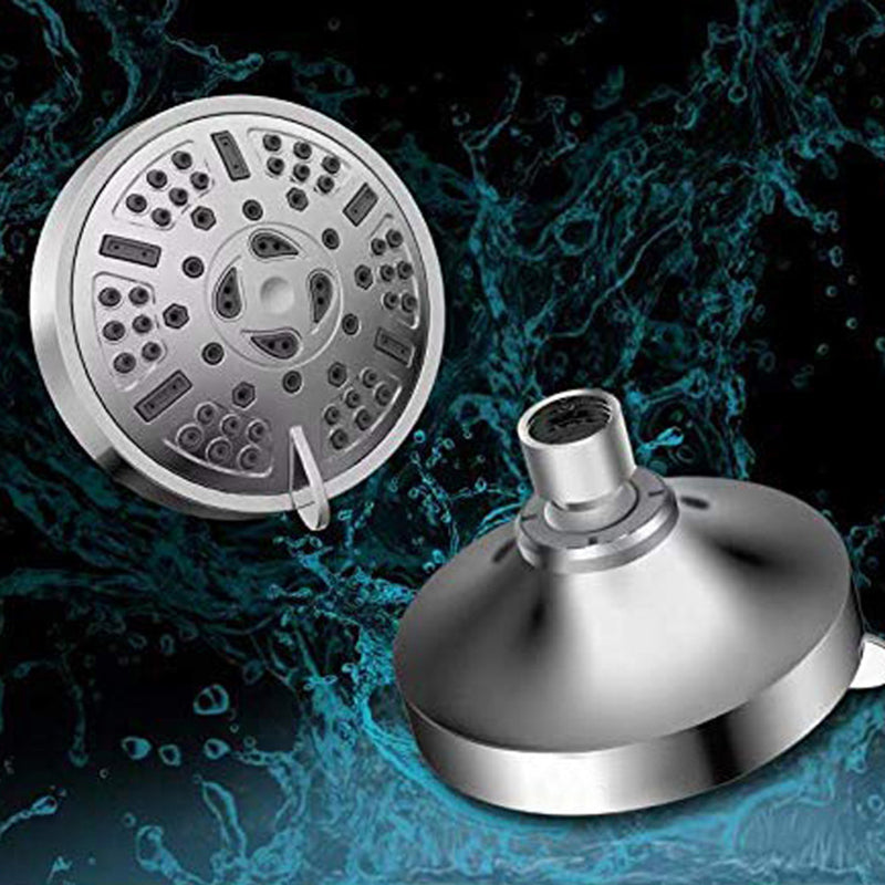 Sikunuo | Modern Style Festive Shower Head in Silver 9 Settings Wall Mounted Shower Head