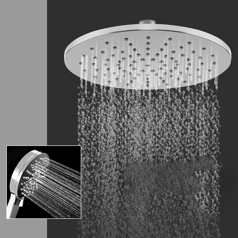 Sikunuo | Ceiling and wall mounted showerhead combination round chrome spray head