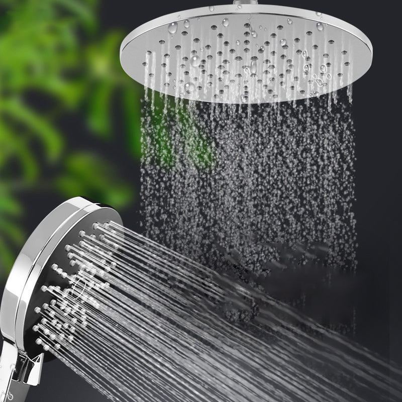 Sikunuo | Ceiling and wall mounted showerhead combination round chrome spray head