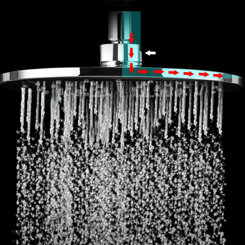 Sikunuo | Ceiling and wall mounted showerhead combination round chrome spray head