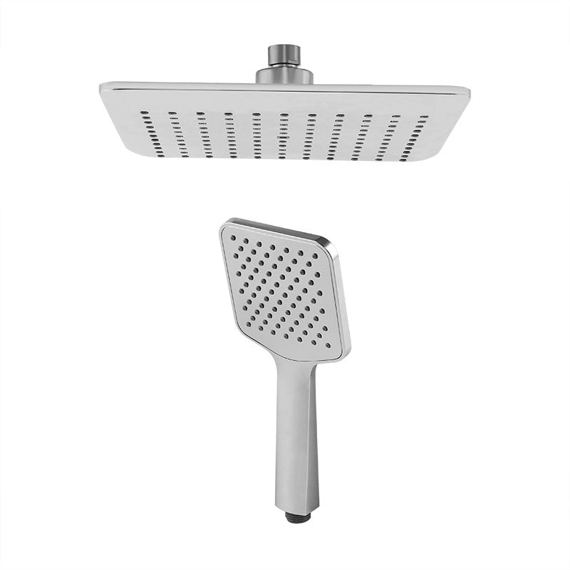 Sikunuo | Chrome Square Shower Head Combination Wall Mounted and Ceiling Mounted Handheld Shower