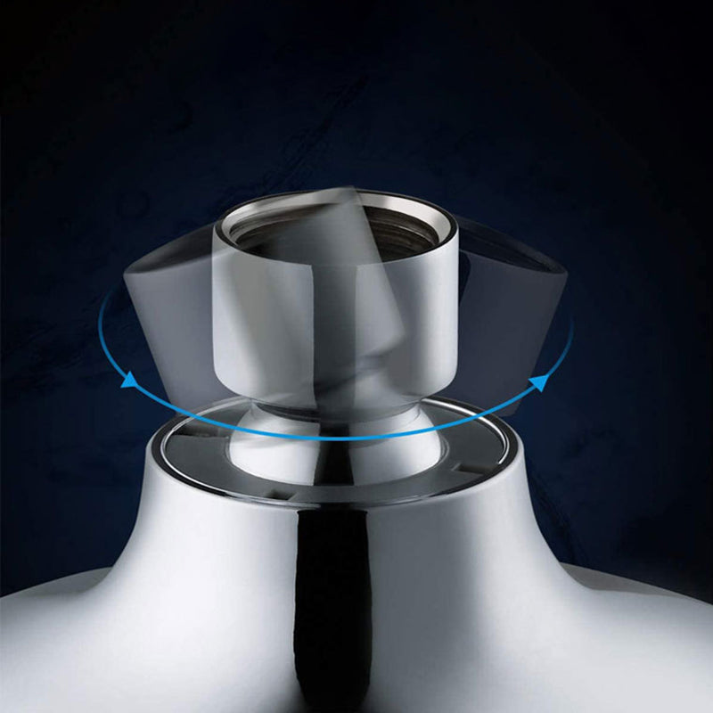 Sikunuo | Round Fixed Shower Head Adjustable Spray Pattern Wall Mounted Shower Head
