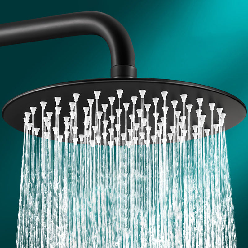 Sikunuo | Black round fixed shower head Modern design wall-mounted shower head