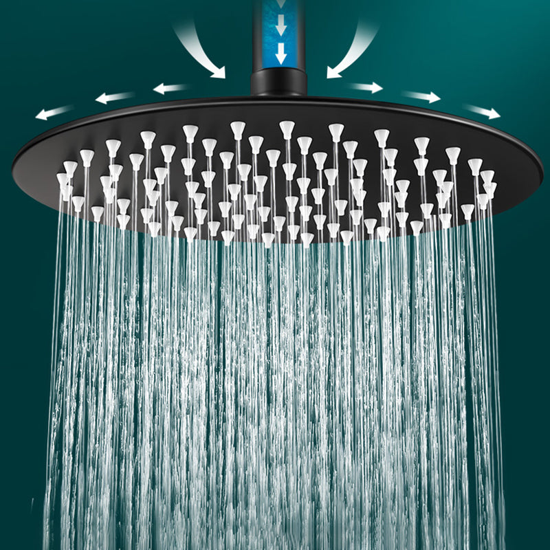 Sikunuo | Black round fixed shower head Modern design wall-mounted shower head