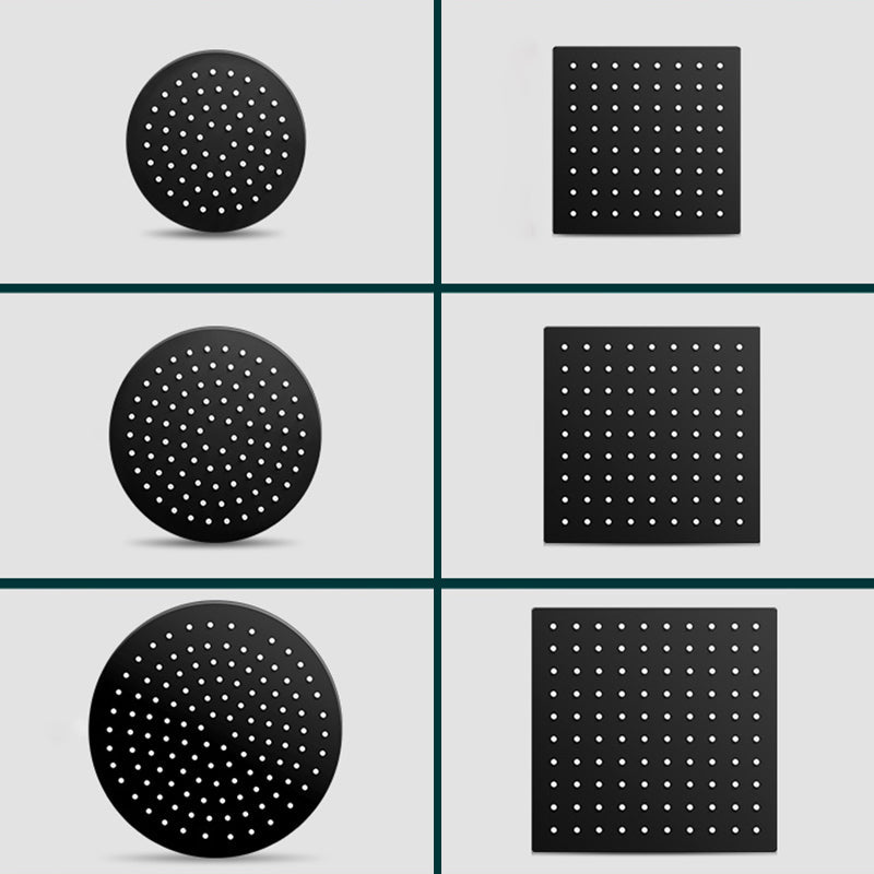 Sikunuo | Black round fixed shower head Modern design wall-mounted shower head