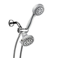 Sikunuo | Silver Dual Shower Head Round Rainfall Wall-Mounted Shower Head