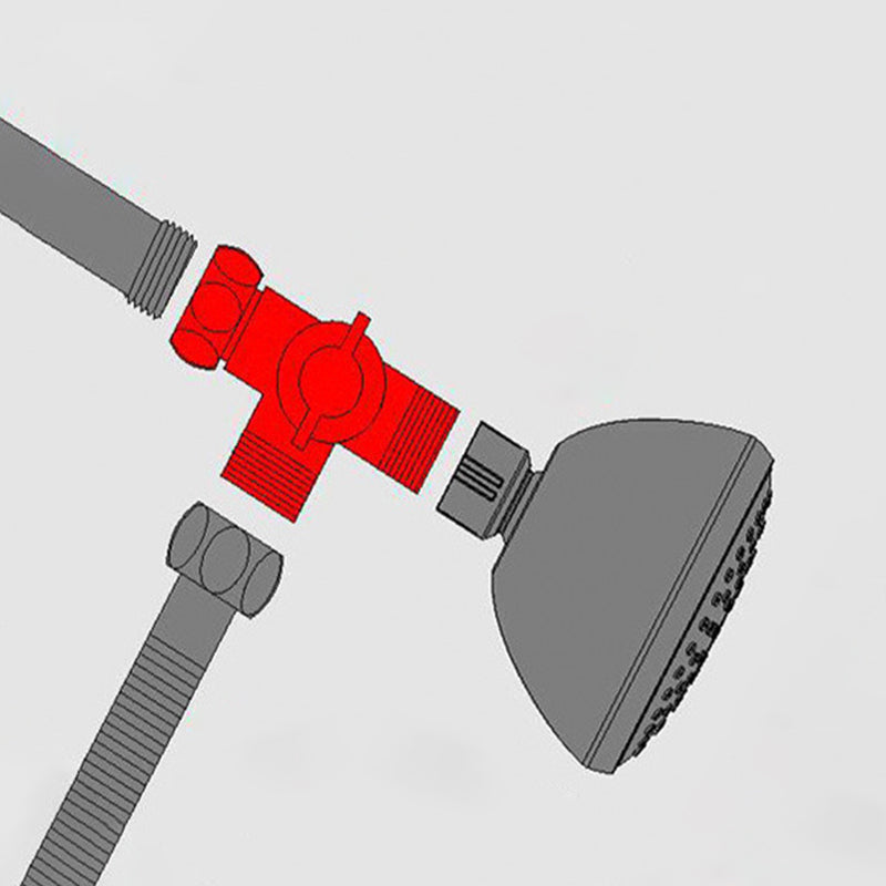 Sikunuo | Silver Dual Shower Head Round Rainfall Wall-Mounted Shower Head