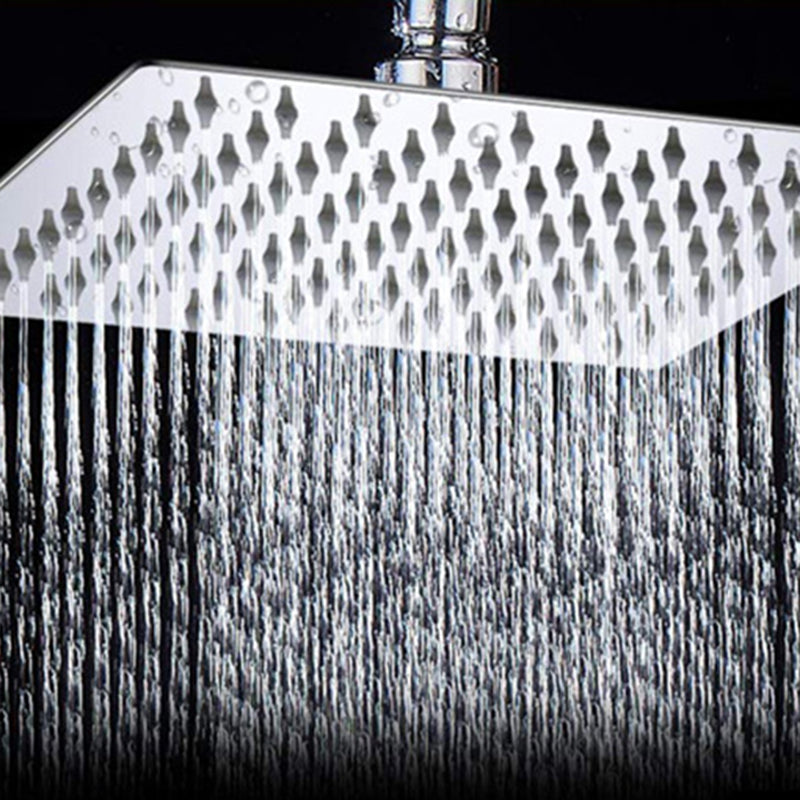 Sikunuo | Modern Style Dual Showerhead 9-Spray Silver Wall-Mounted Showerhead