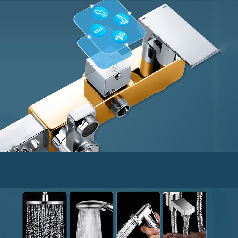 Sikunuo | Modern Shower System Handle Lever Wall Mounted Spot Resist Copper Shower System