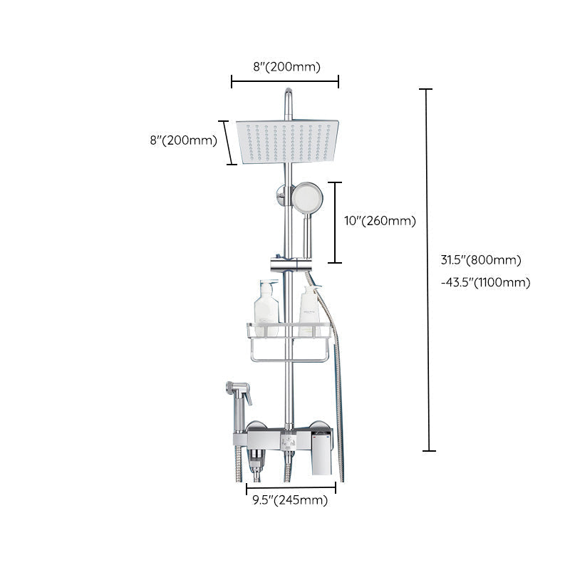 Sikunuo | Modern Shower System Handle Lever Wall Mounted Spot Resist Copper Shower System