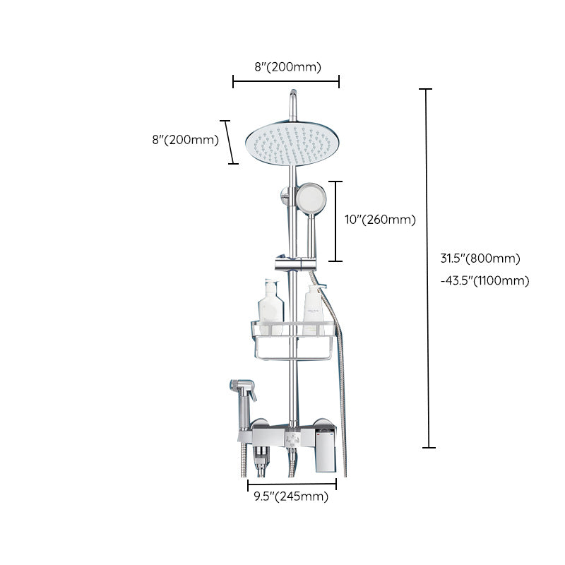 Sikunuo | Modern Shower System Handle Lever Wall Mounted Spot Resist Copper Shower System