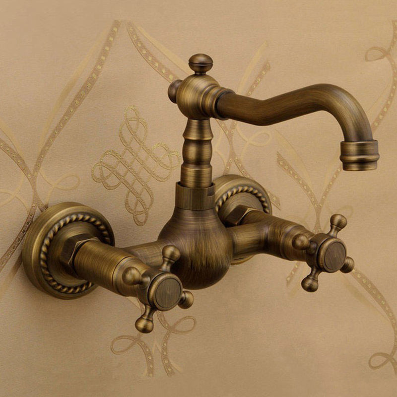 Sikunuo | Traditional Wall-Mounted Copper Clawfoot Bathtub Faucet Trim Low Arc Clawfoot Bathtub Faucet