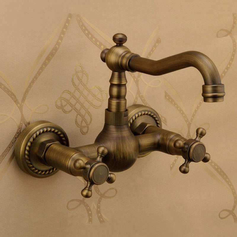 Sikunuo | Traditional Wall-Mounted Copper Clawfoot Bathtub Faucet Trim Low Arc Clawfoot Bathtub Faucet
