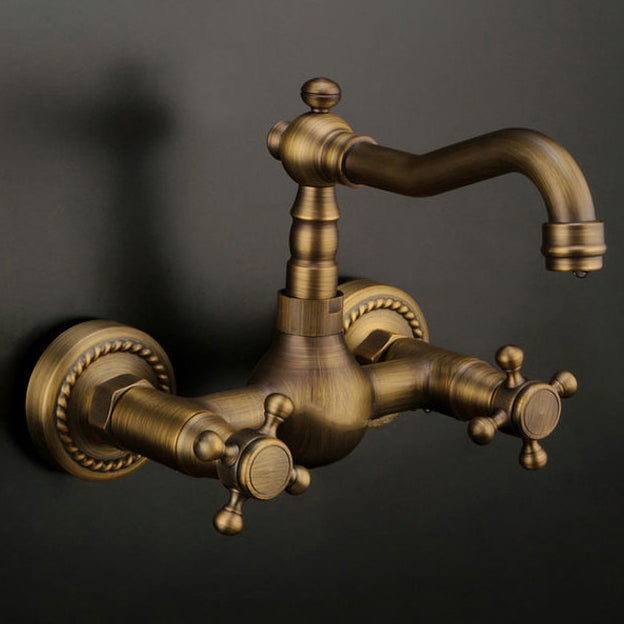 Sikunuo | Traditional Wall-Mounted Copper Clawfoot Bathtub Faucet Trim Low Arc Clawfoot Bathtub Faucet