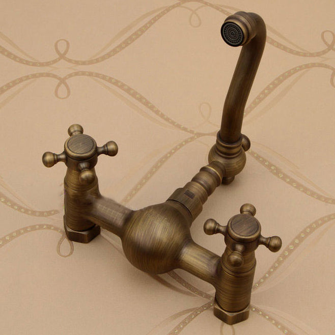 Sikunuo | Traditional Wall-Mounted Copper Clawfoot Bathtub Faucet Trim Low Arc Clawfoot Bathtub Faucet