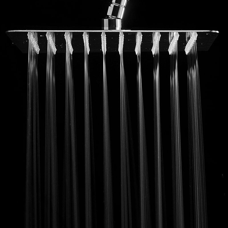 Sikunuo | Contemporary Shower Combo Fixed Shower Head Stainless Steel Wall Mount Square Shower Head