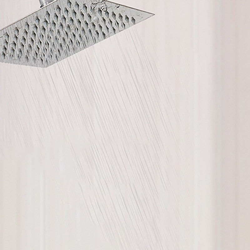 Sikunuo | Contemporary Shower Combo Fixed Shower Head Stainless Steel Wall Mount Square Shower Head