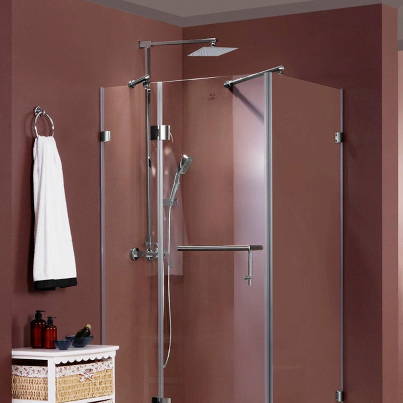 Sikunuo | Contemporary Shower Combo Fixed Shower Head Stainless Steel Wall Mount Square Shower Head