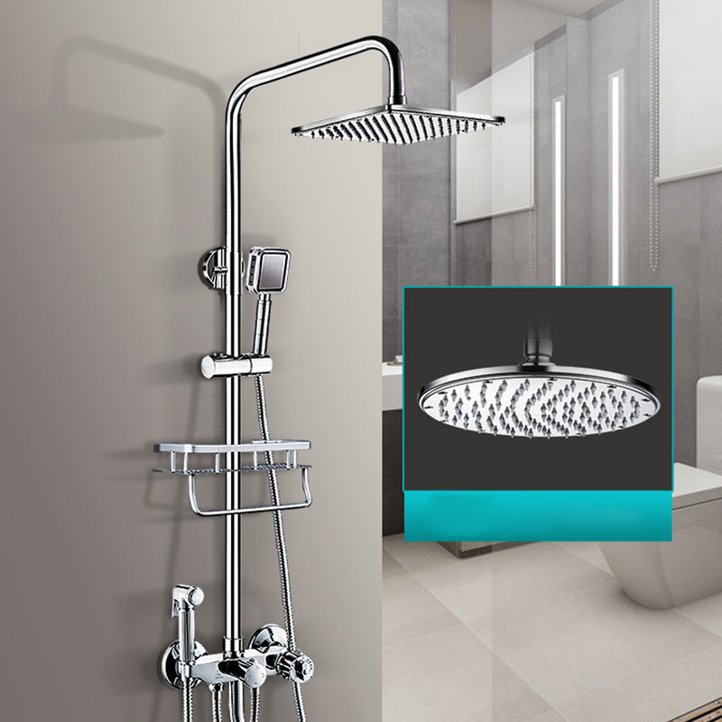 Sikunuo | Contemporary Showerhead Combination Dual Showerhead Stainless Steel Wall-Mounted Showerhead