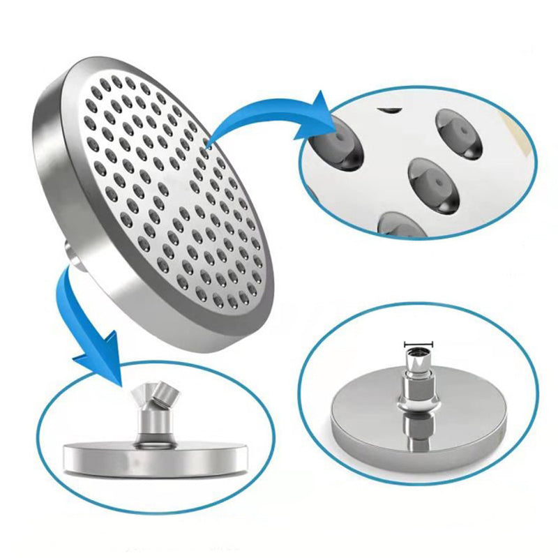 Sikunuo | Contemporary Shower Combination Fixed Shower Head Stainless Steel Wall Mounted Round Shower Head