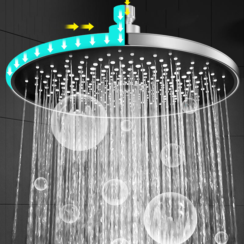 Sikunuo | Contemporary Showerhead Combination Rainfall Chrome Wall Mount Showerhead