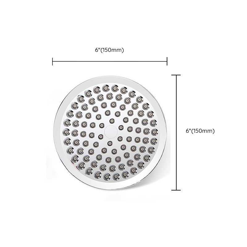 Sikunuo | Contemporary Shower Combination Double Shower Head Chrome Wall Mounted Round Shower Head